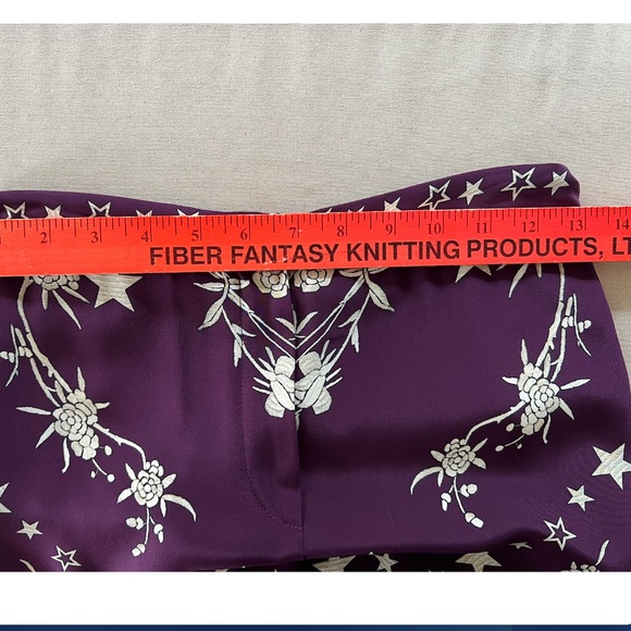 ROBERTO CAVALLI Stars, Birds and Flowers Print Silk Palazzo Pants - 38/S - Picture 10 of 15